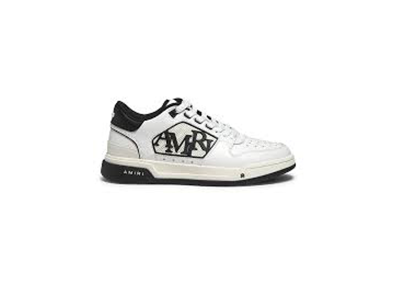 AMIRI Classic Low sneakers in the white and black colorway,