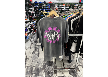 Amiri Purple Staggered Logo Ma Logo Miami Tee