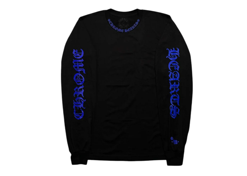 Chrome hearts blue 1988 Neck logo long sleeve