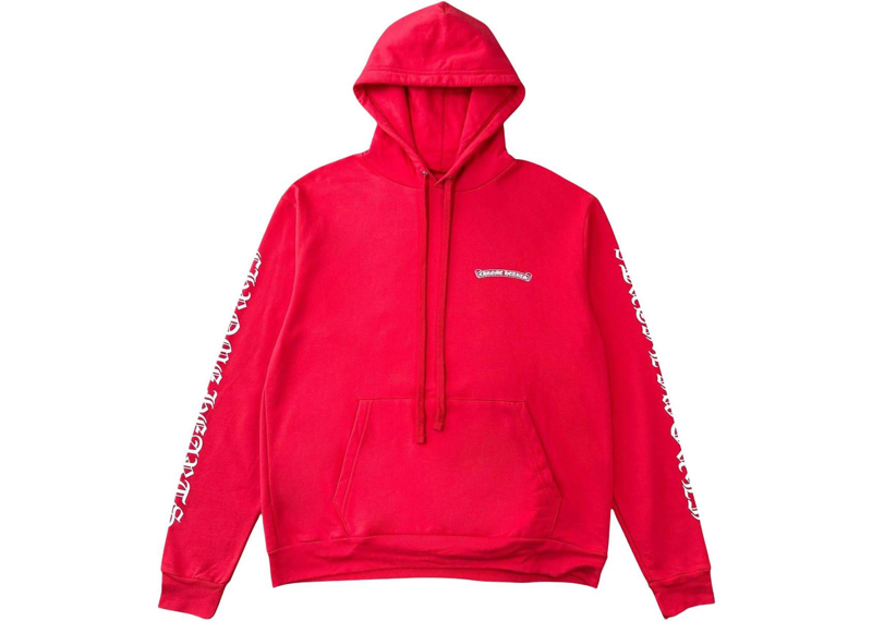 chrome hearts red hoodie