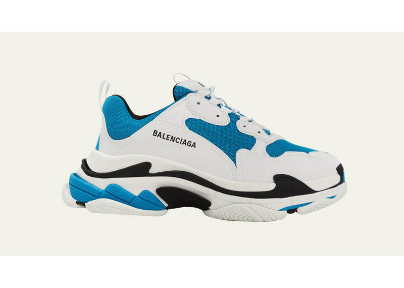 Balenciaga Mens Triple-S Logotype Mesh Sneakers