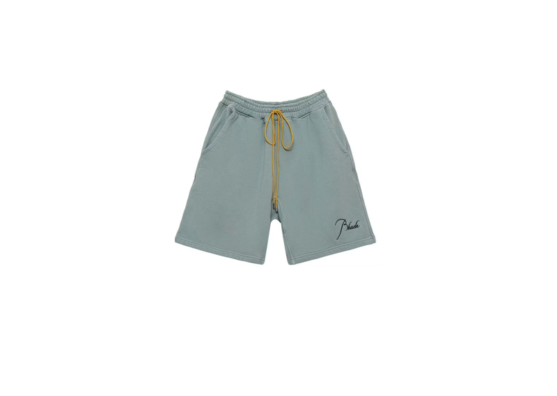 Rhude logo swim shorts grey