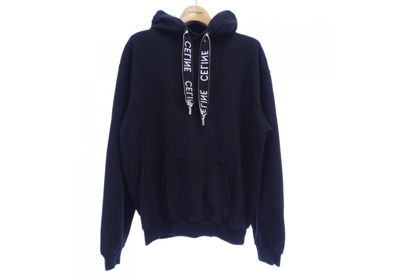 CELINE Loose Drawstring Hoodie Sweatshirt