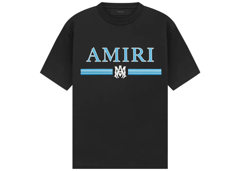 Amiri Logo Tee Black Blue