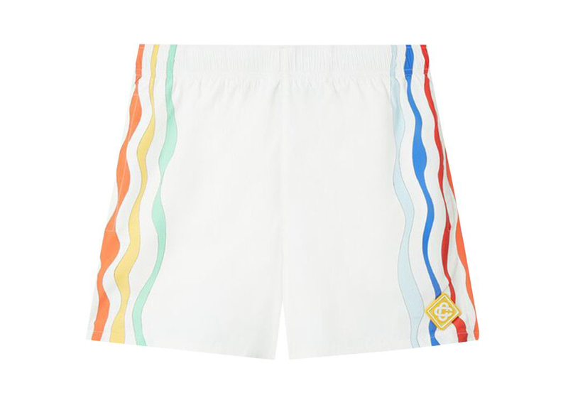 Casablanca Mind Vibrations Shell Suit Track Shorts White