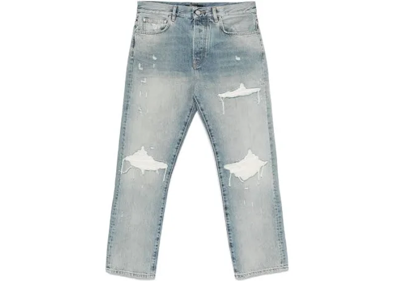 Mens MX1 straight-leg jeans in antique indigo