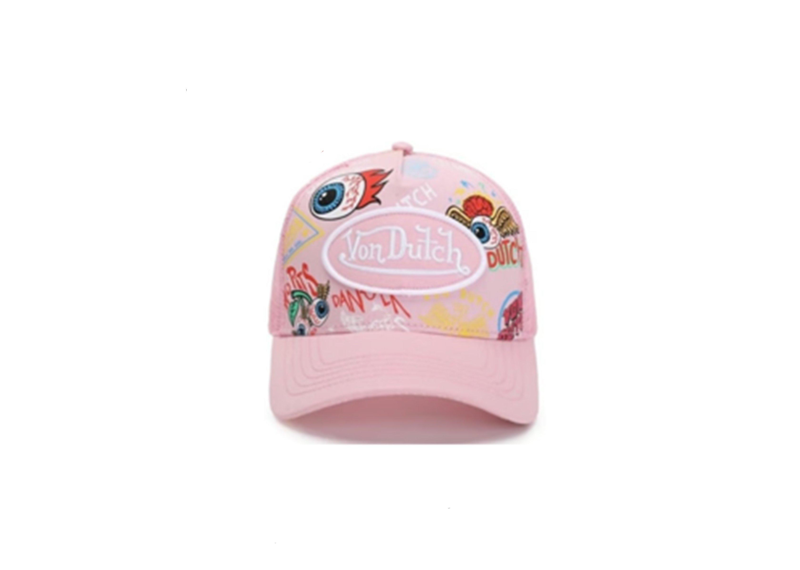 Von Dutch Hat Pink Graffiti