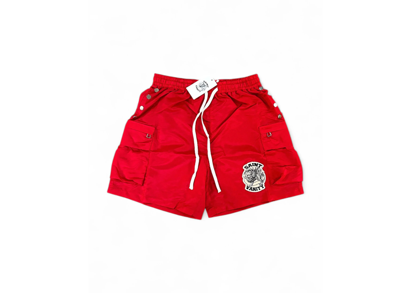 Saint Vanity Nylon Shorts Red