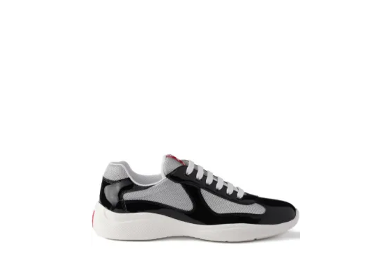 Prada americas cup patent black grey