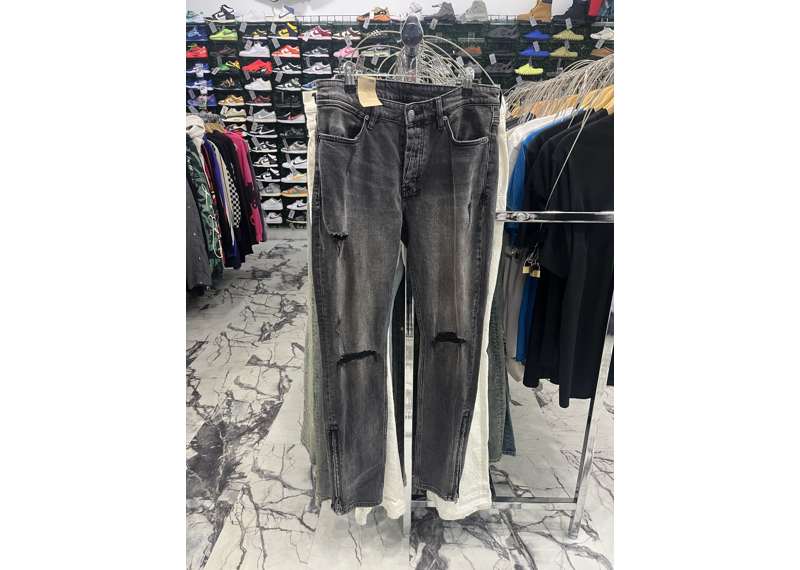 Ksubi black ripped zippers