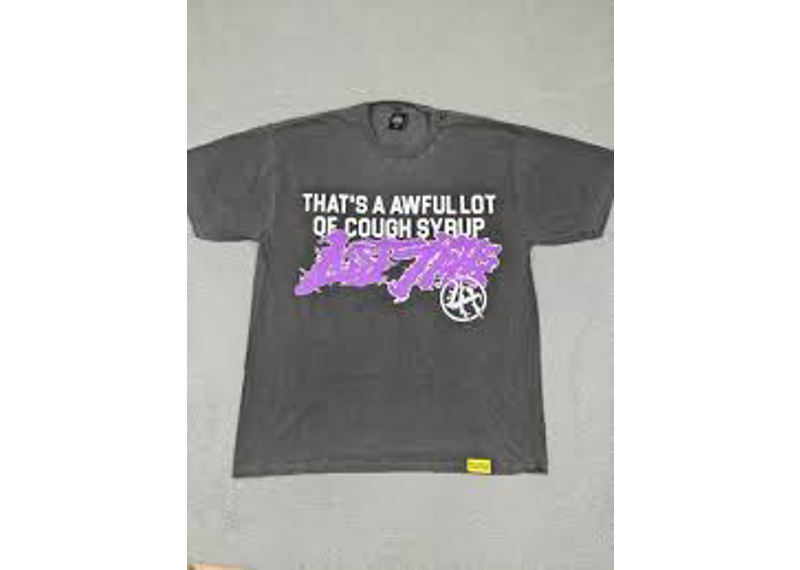 Lost Hills x Thats A Awful Lot Of Cough Syrup T-shirt in washed black
