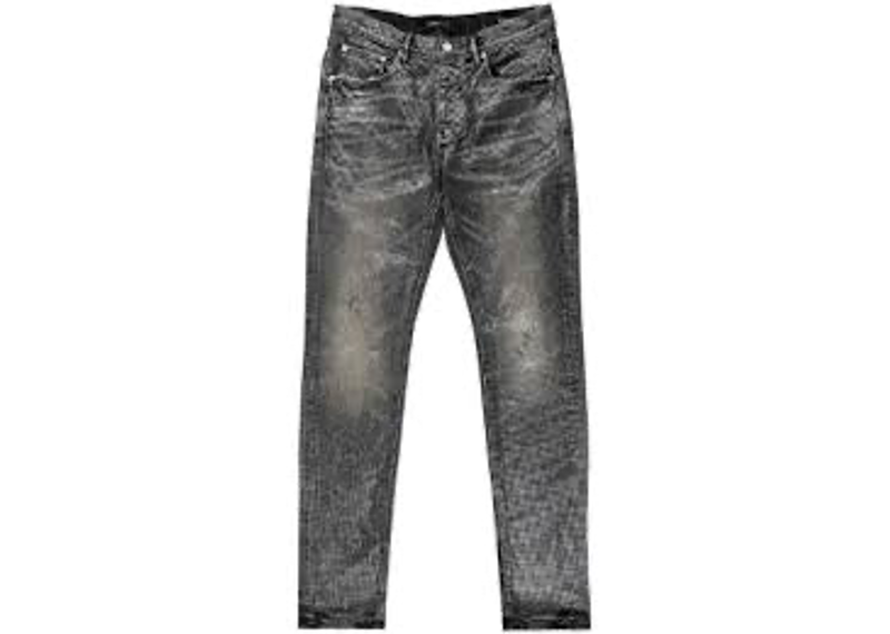 Purple Brand black distressed stonewashed jeans