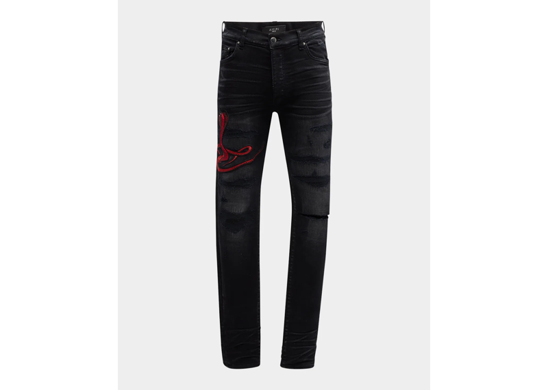 Amiri Red Snakes Jeans