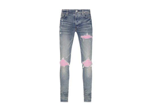 Amiri MX1 Pink Patches Jeans