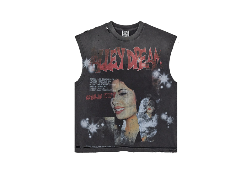 Black La flor Muscle Tee