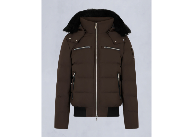 CLOUD SHEARLING TRIM BOMBER JACKET