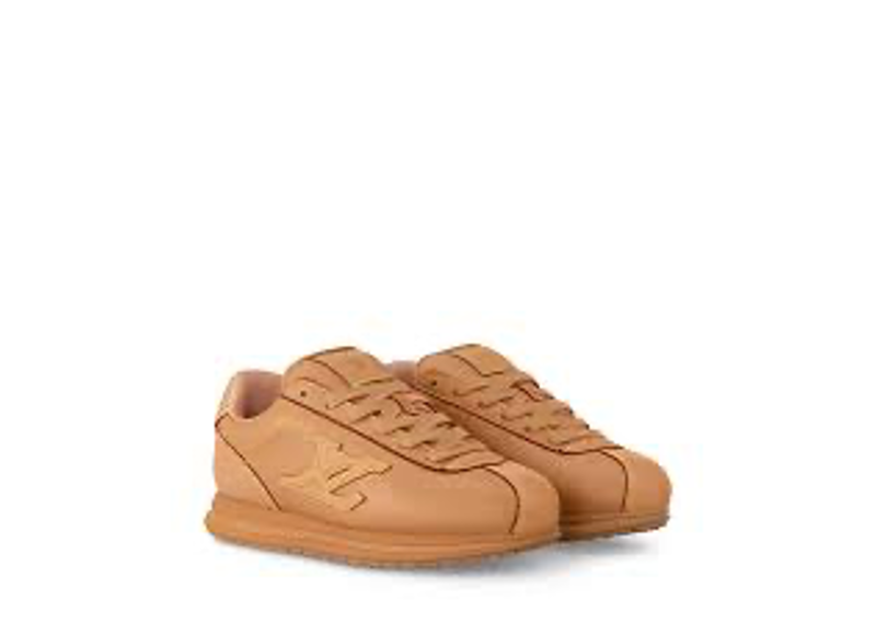 Louis Vuitton Buttersoft sneakers in a tan leather colorway