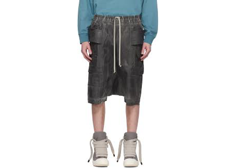 Rick Owens DRKSHDW Hollywood Creatch Cargo Shorts Grey