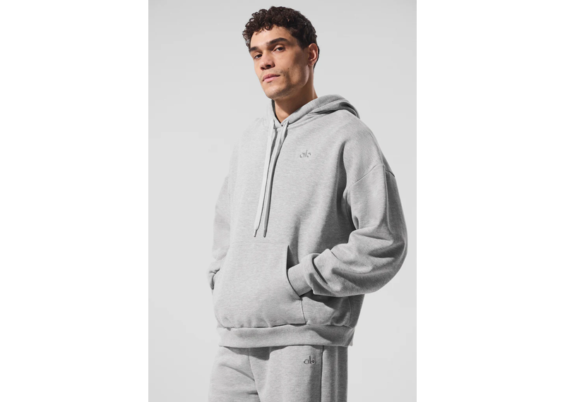 Alo Accolade Full Zip Hoodie Grey