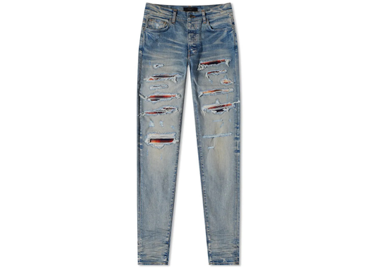 Amiri Plaid Bandana Thrasher Jeans