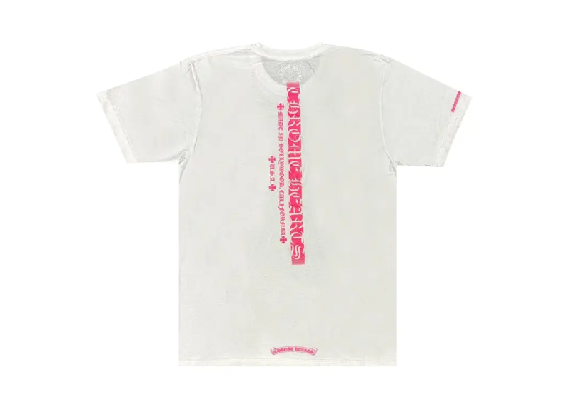 CHROME HEARTS MADE IN HOLLYWOOD WHITE PINK POCKET TEE