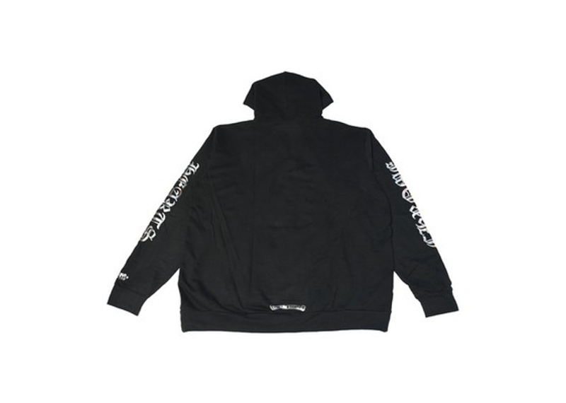 Chrome Hearts Vertical Logo Hoodie Black/White