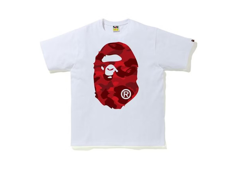 Bape White Red Ape T-Shirt