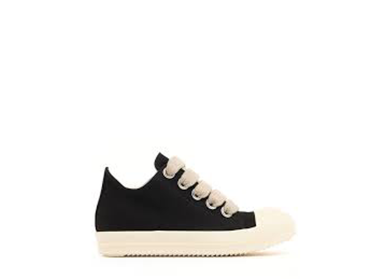 Rick Owens jumbo lace low sneaker black